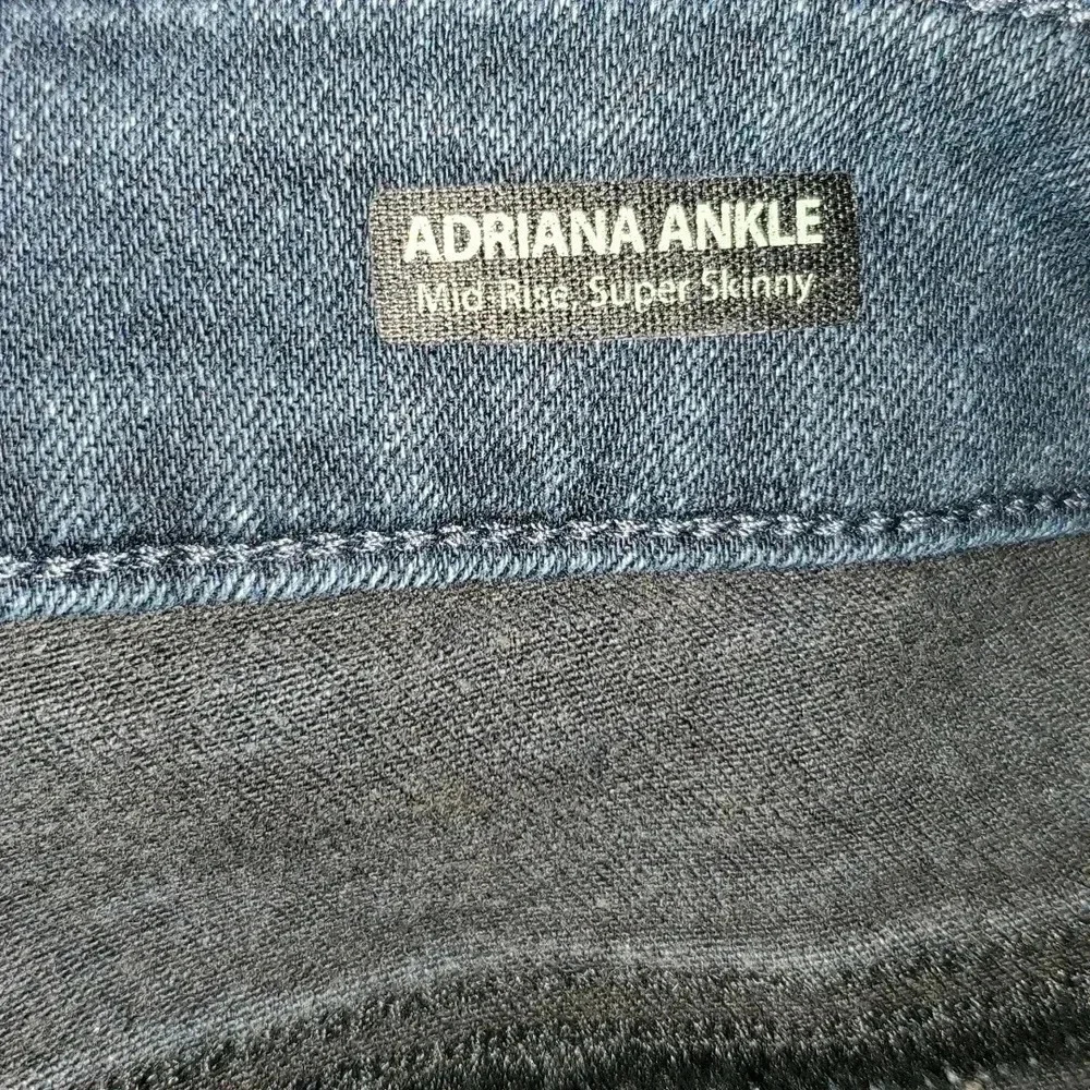 MAVI Blue Jeans ADRIANA Ankle Mid Rise Super Skinny Distressed Raw Hem Size 27 - Picture 9 of 16